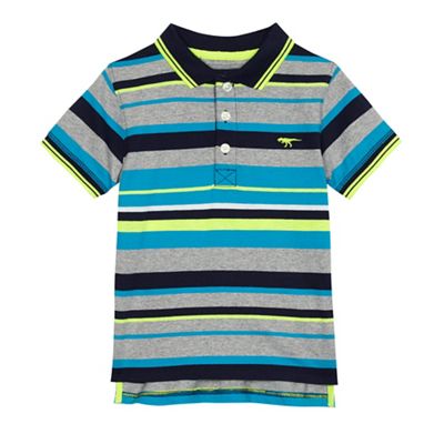 Boys' multi-coloured striped polo shirt
